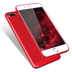 Carcasa Dura Plastico Rigida Perforada para Apple iPhone 7 Plus Rojo