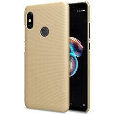 Carcasa Dura Plastico Rigida Perforada para Xiaomi Redmi Note 5 Pro Oro