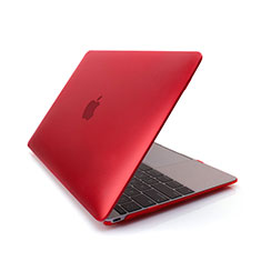 Carcasa Dura Ultrafina Transparente Mate para Apple MacBook 12 pulgadas Rojo