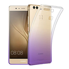 Carcasa Gel Ultrafina Transparente Gradiente para Huawei P9 Plus Morado