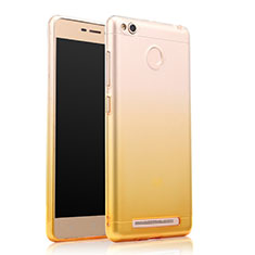 Carcasa Gel Ultrafina Transparente Gradiente para Xiaomi Redmi 3 Pro Amarillo