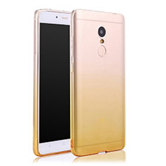 Carcasa Gel Ultrafina Transparente Gradiente para Xiaomi Redmi Note 4X Amarillo