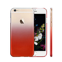 Carcasa Gel Ultrafina Transparente Gradiente Z01 para Apple iPhone 6 Plus Rojo