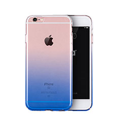 Carcasa Gel Ultrafina Transparente Gradiente Z01 para Apple iPhone 6S Azul