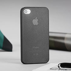 Carcasa Gel Ultrafina Transparente Mate para Apple iPhone 4 Gris