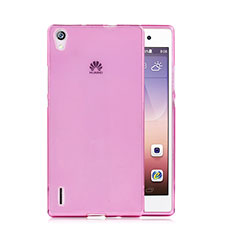 Carcasa Gel Ultrafina Transparente para Huawei P7 Dual SIM Rosa