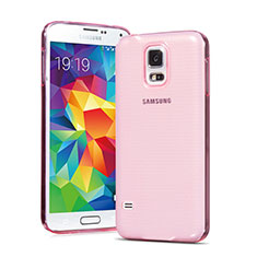 Carcasa Gel Ultrafina Transparente para Samsung Galaxy S5 Duos Plus Rosa