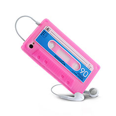 Carcasa Silicona Goma Cassette para Apple iPhone 4S Rosa