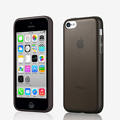 Carcasa Silicona Goma Mate para Apple iPhone 5C Negro
