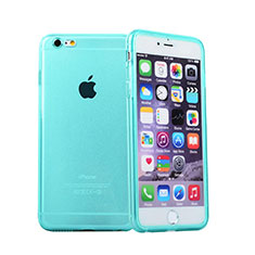 Carcasa Silicona Transparente Cubre Entero para Apple iPhone 6S Azul Cielo