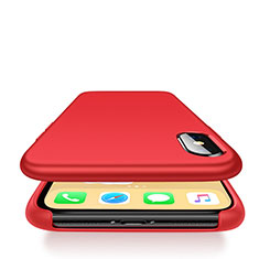 Carcasa Silicona Ultrafina Goma 360 Grados para Apple iPhone X Rojo