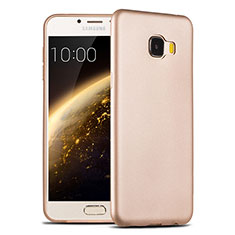 Carcasa Silicona Ultrafina Goma para Samsung Galaxy C7 SM-C7000 Oro