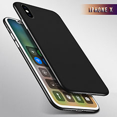 Carcasa Silicona Ultrafina Goma S03 para Apple iPhone Xs Negro