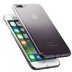 Carcasa Silicona Ultrafina Transparente Gradiente G01 para Apple iPhone 7 Plus Gris