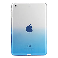 Carcasa Silicona Ultrafina Transparente Gradiente para Apple iPad Mini 3 Azul