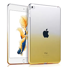 Carcasa Silicona Ultrafina Transparente Gradiente para Apple iPad Mini 4 Amarillo