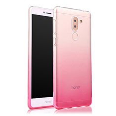 Carcasa Silicona Ultrafina Transparente Gradiente para Huawei Honor 6X Pro Rosa