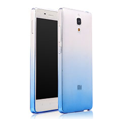 Carcasa Silicona Ultrafina Transparente Gradiente para Xiaomi Mi 4 Azul