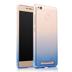 Carcasa Silicona Ultrafina Transparente Gradiente para Xiaomi Redmi 3S Azul