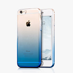 Carcasa Silicona Ultrafina Transparente Gradiente Z01 para Apple iPhone 6 Azul