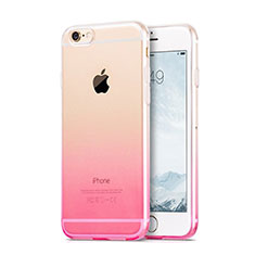 Carcasa Silicona Ultrafina Transparente Gradiente Z01 para Apple iPhone 6 Rosa