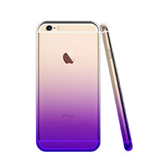 Carcasa Silicona Ultrafina Transparente Gradiente Z01 para Apple iPhone 6S Plus Morado