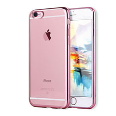 Carcasa Silicona Ultrafina Transparente H02 para Apple iPhone 6 Oro Rosa