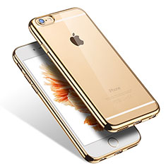 Carcasa Silicona Ultrafina Transparente H03 para Apple iPhone 6 Oro