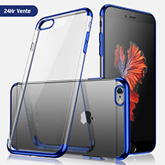 Carcasa Silicona Ultrafina Transparente H04 para Apple iPhone SE (2020) Azul