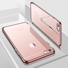 Carcasa Silicona Ultrafina Transparente H04 para Apple iPhone SE (2020) Oro Rosa