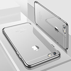 Carcasa Silicona Ultrafina Transparente H04 para Apple iPhone SE (2020) Plata