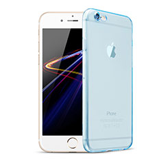 Carcasa Silicona Ultrafina Transparente H08 para Apple iPhone 6 Azul