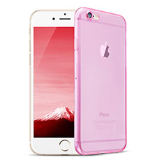 Carcasa Silicona Ultrafina Transparente H08 para Apple iPhone 6 Rosa