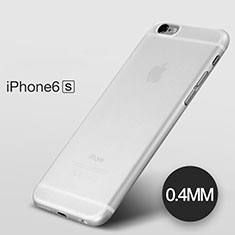 Carcasa Silicona Ultrafina Transparente Mate para Apple iPhone 6S Blanco
