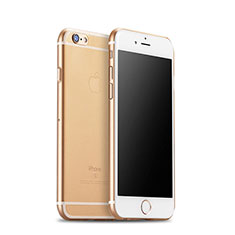 Carcasa Silicona Ultrafina Transparente Mate para Apple iPhone 6S Oro