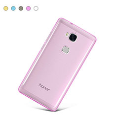 Carcasa Silicona Ultrafina Transparente para Huawei Honor Play 5X Rosa