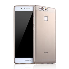 Carcasa Silicona Ultrafina Transparente para Huawei P9 Plus Gris