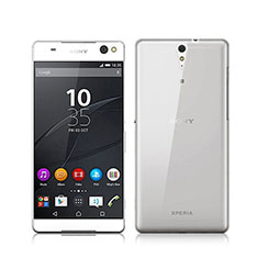 Carcasa Silicona Ultrafina Transparente para Sony Xperia C5 Ultra Gris