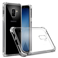 Carcasa Silicona Ultrafina Transparente T03 para Samsung Galaxy A8+ A8 Plus (2018) Duos A730F Claro