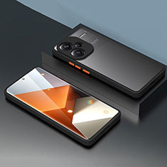 Carcasa Silicona Ultrafina Transparente T04 para Xiaomi Redmi Note 13 Pro+ Plus 5G Negro