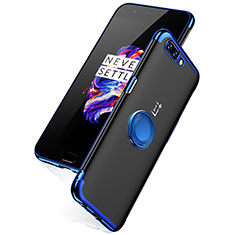 Carcasa Silicona Ultrafina Transparente T05 para OnePlus 5 Azul