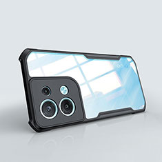 Carcasa Silicona Ultrafina Transparente T08 para Oppo Reno8 Pro+ Plus 5G Negro