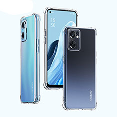 Carcasa Silicona Ultrafina Transparente T09 para Oppo Reno7 SE 5G Claro