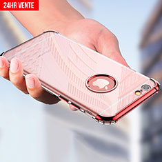 Carcasa Silicona Ultrafina Transparente T14 para Apple iPhone 6S Rojo