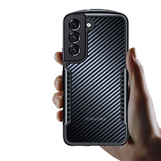 Carcasa Silicona Ultrafina Transparente T16 para Samsung Galaxy S21 5G Negro