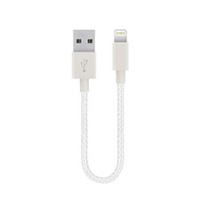 Cargador Cable USB Carga y Datos 15cm S01 para Apple iPad 4 Blanco