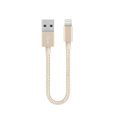 Cargador Cable USB Carga y Datos 15cm S01 para Apple iPad New Air (2019) Oro