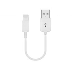 Cargador Cable USB Carga y Datos 20cm S02 para Apple iPhone 14 Pro Max Blanco