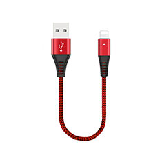 Cargador Cable USB Carga y Datos 30cm D16 para Apple iPad New Air (2019) Rojo