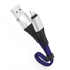 Cargador Cable USB Carga y Datos 30cm S04 para Apple iPhone 12 Pro Azul